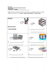 English Worksheet: Demonstratives, this, that, these, those. 