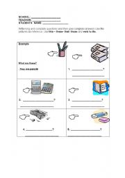 English worksheet: Demonstratives, this, that, these, those. 