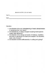 English worksheet: Color Wheel Assessment