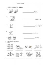 English Worksheet: THERE IS - THERE ARE