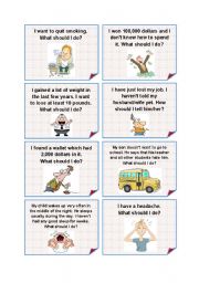 English Worksheet: Conversation Questions - Advice