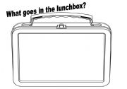 English Worksheet: What goes in the lunchbox??