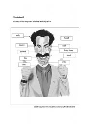 English Worksheet: adjectives