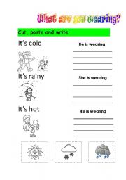 English worksheet: What are you wearing