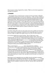 English Worksheet: Paragraph to an Essay