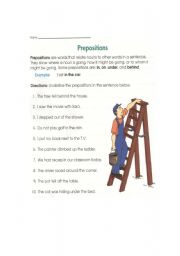 English worksheet: Preposition