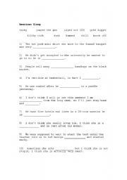 English worksheet: American Slang