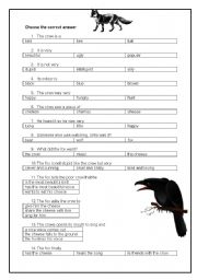 English worksheet: Listening or Reading comprehension Fable