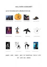 English worksheet: Halloween