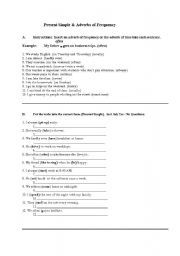 English Worksheet: Present Simple & Adverbs Of Frequency Exercices