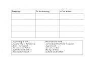 English worksheet: present simple- everyday routines
