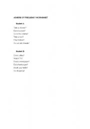 English worksheet: Adverbs of Frequency