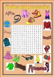 English Worksheet: Clothes and accesories