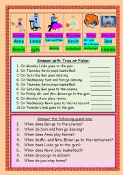 English Worksheet: Look at the pictures and work out!