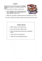 English worksheet: role play:rules/permission
