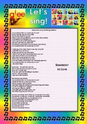 English Worksheet: GLEE SERIES  SONGS FOR CLASS! S01E05  FOUR SONGS  FULLY EDITABLE WITH KEY!