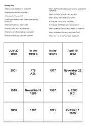English worksheet: History Quiz