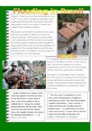 English Worksheet: Flooding in Brazil 