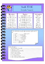 English Worksheet: TO BE present simple