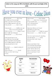 English Worksheet: Songs for Present Perfect Tense