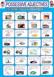 English Worksheet: Possessive adjective 