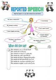 English Worksheet: REPORTED SPEECH