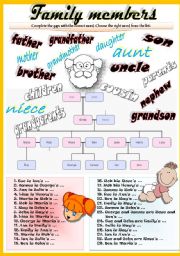 English Worksheet: FAMILY TREE