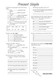 English Worksheet: Present Simple