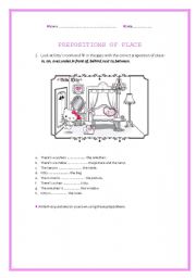 PREPOSITIONS OF PLACE (with answer key)