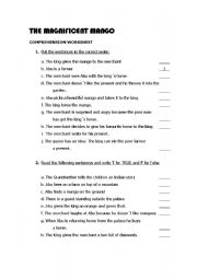 English Worksheet: The Magnificent Mango