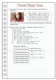 English Worksheet: PRESENT SIMPLE TENSE