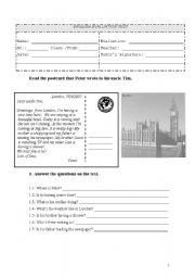 English Worksheet: elementary