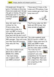 English Worksheet: Operate problems- addition and subtraction