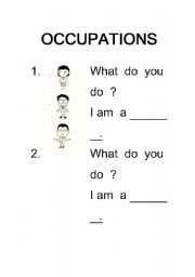 English worksheet: jobs