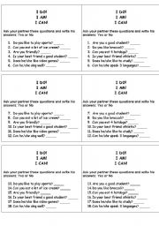 English Worksheet: Auxiliary verbs and short answers