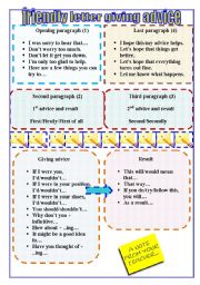 English Worksheet: friendly letter giving advice layout