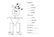 English Worksheet: shape man