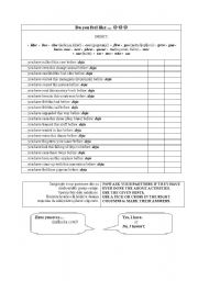 English Worksheet: Present Perfect de ja vu