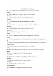 English Worksheet: rewrite exercises