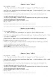 English Worksheet: Express Yourself - Madonnas Video Clip Worksheet