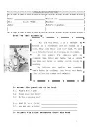 English Worksheet: elementary