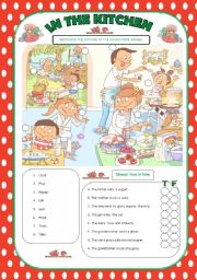 English Worksheet: In the kitchen