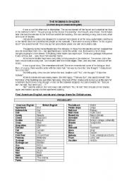 English Worksheet: British and American English