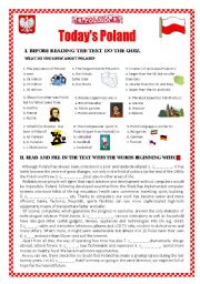 English Worksheet: Todays Poland