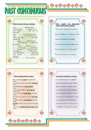 English Worksheet: past continuous practice.