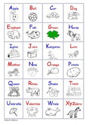 English Worksheet: alphabet