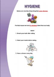 English Worksheet: Hygiene