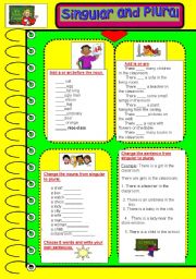 English Worksheet: Singular and Plural exercises