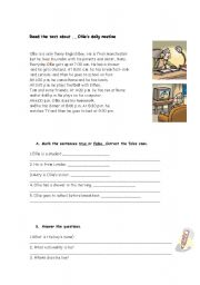 English Worksheet: daily routine