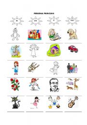 English Worksheet: Personal Pronouns and verb to be